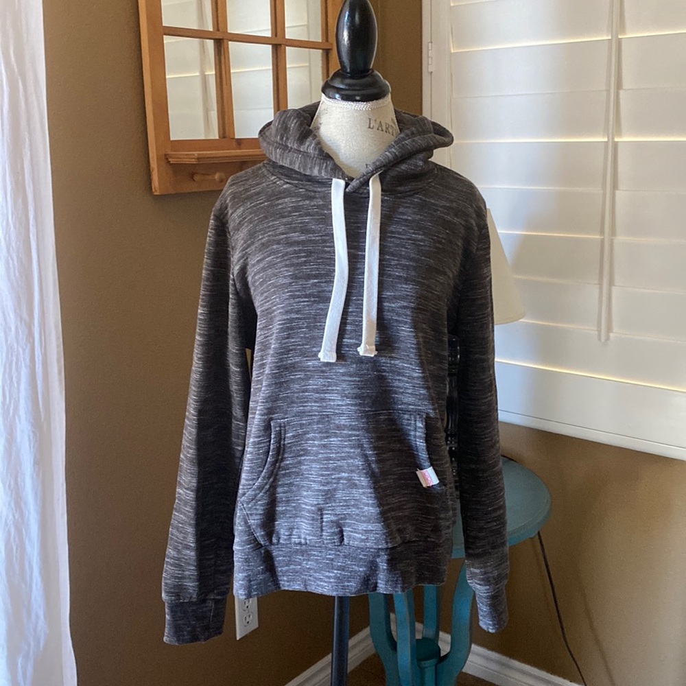 Hooded sweatshirt.